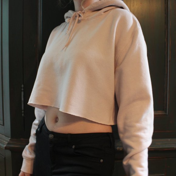 Cropped Pink Hoodie - Picture 1 of 4